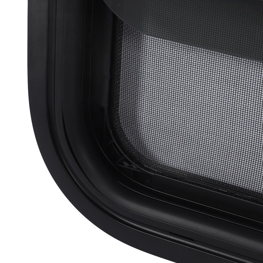 RV Window Trailer Window Waterproof Sealed Tinted Tempered Glass Pull Opening Rounded Corner with Clamp Ring for Camper Vehicle