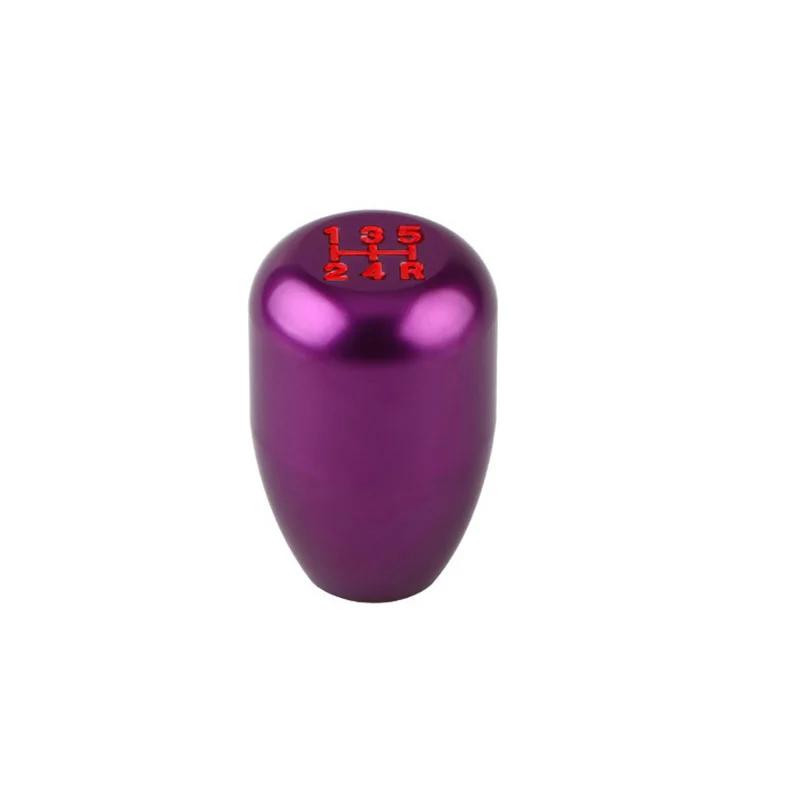 Universal Racing 5 Speed Aluminum Car Gear Shifter Knob Manual Transmission Gear Shift Knob Shift Lever Automatic Interior Parts фиолетовый