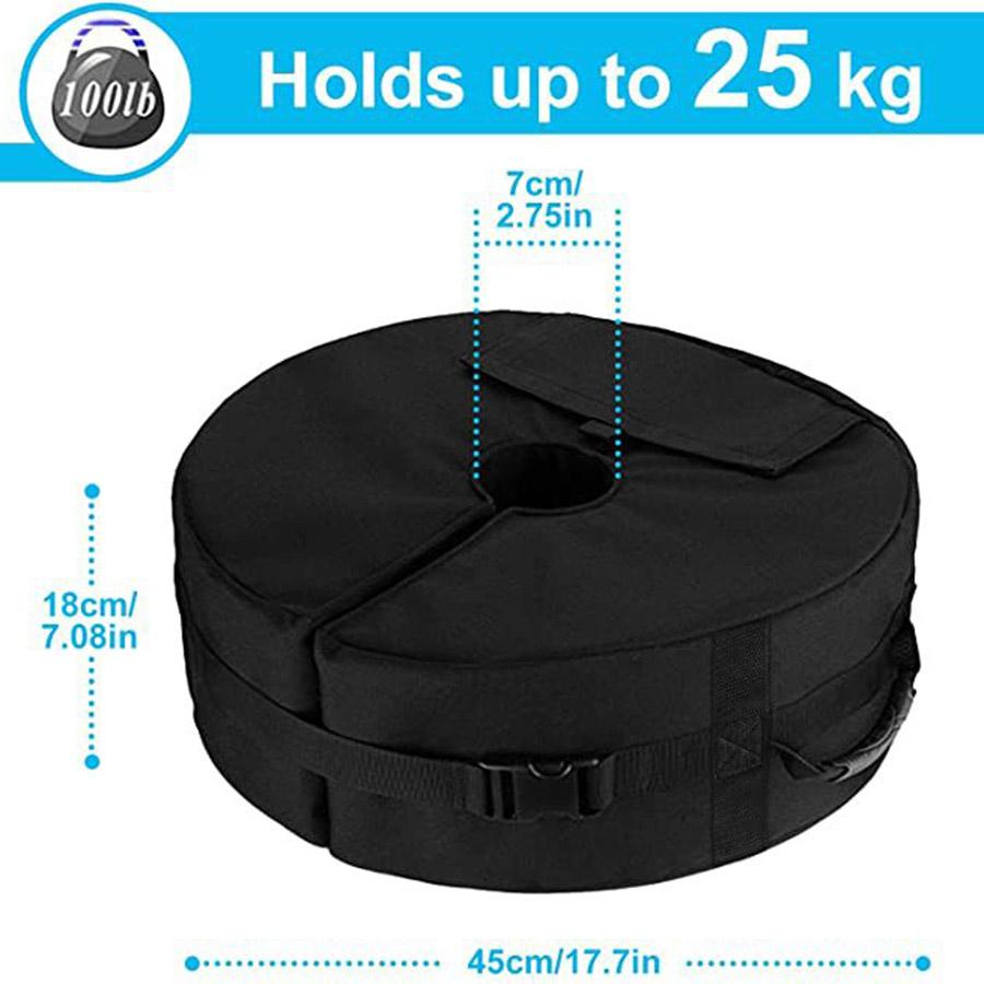 

Outdoor Umbrella Parasol Base Stand Weight Bag Round Garden Shade Tent Sandbag