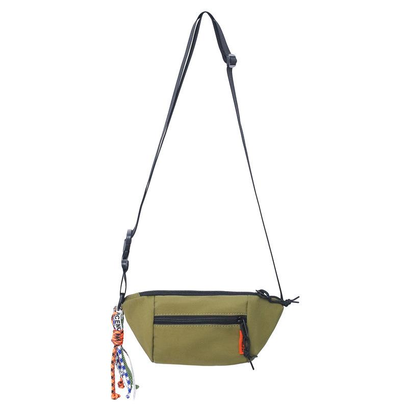 New Trendy Men's Messenger Bag Fashionable Versatile Small Fanny Pack Hong Kong Style Couple Shoulder Bag Ins Mobile Phone Bag