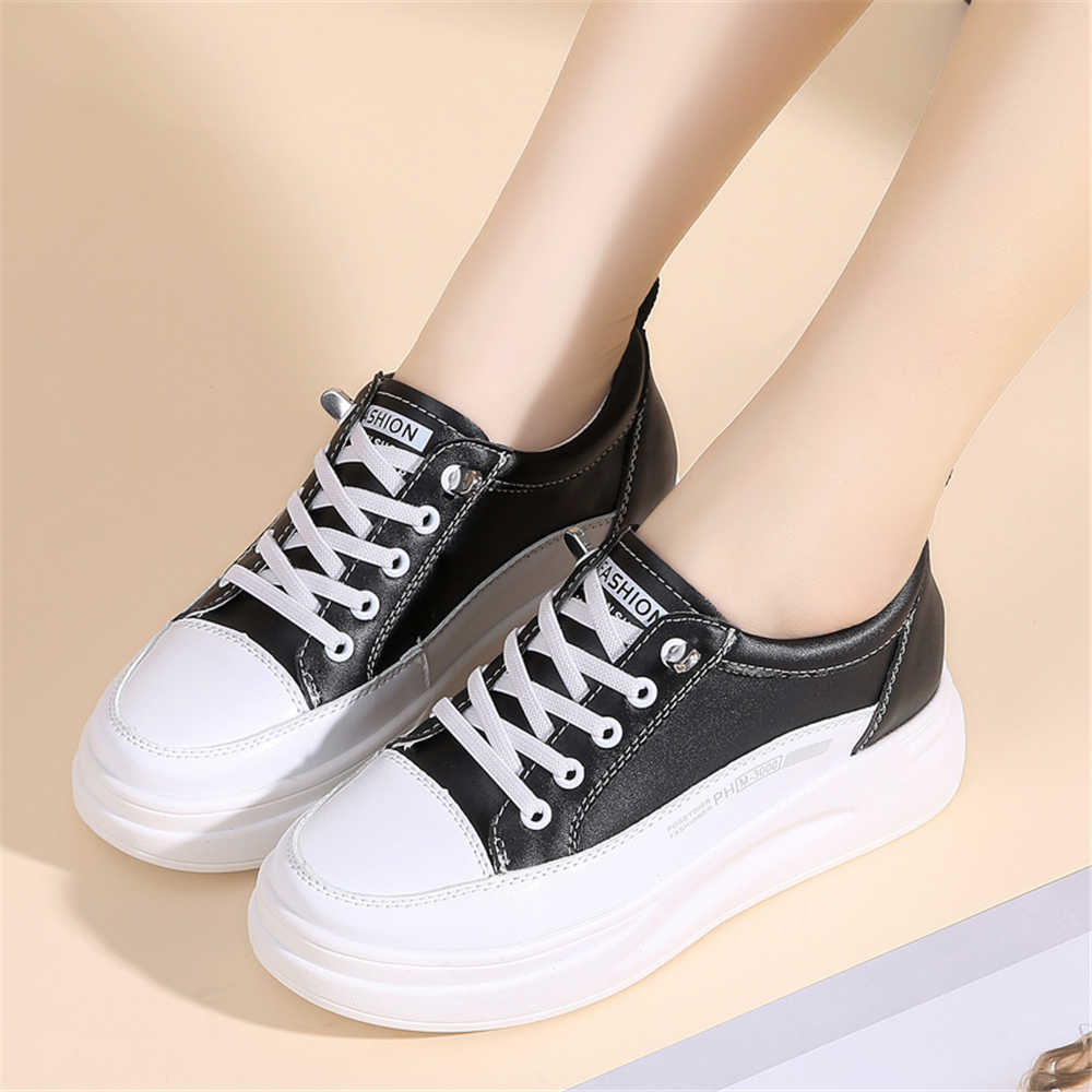 Fashion Dark Nonslip High Platform Shoes Woman Oxford Black Heel Basketball Brand For Women Sneakers Sport Sneachers Character