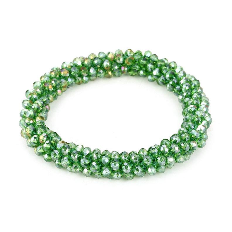 Boho Elastic Bracelets & Bangles For Women Vintage Stretch Bohemian Femme Crystal Glass Beads Bracelets Party Jewelry Gift