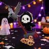 Cute Crow Skull Figurines Halloween Sickle And Ornament, 3D Printed Desktop Decoration, Collection Ornaments Funny Print Collectible Figurine for Home