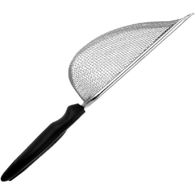 Tookie 2pcs Reptile Sand, Stainless Steel Fine Mesh Scoop Shove-l Portable Litter Scoop Reptile Litter Cleaner Scoop for Cat Litter Box, Sand