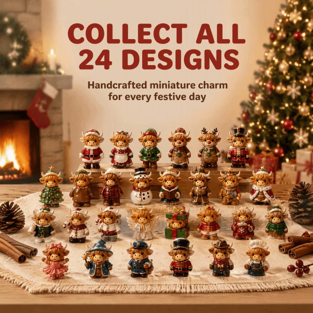 Ornaments Highland Cow Advent Calendar 24 Days Countdown Christmas Advent Calendar Christmas
