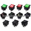 KCD4 Rocker Switch: 4/6 Pins, 2/3 Positions, Illuminated, 25x31mm, 16A 250V Power Button
