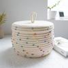 Cotton Rope Storage Basket with Lid, Desktop Storage Box, Storage Basket, Key Supplies, Woven Cosmetic Storage Basket, Underwear