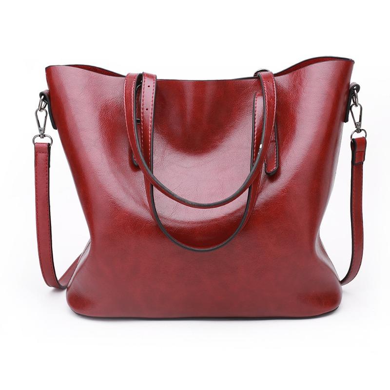 New women s bag oilskin tote bag fashionable women s large bag single shoulder crossbody women s bag красный