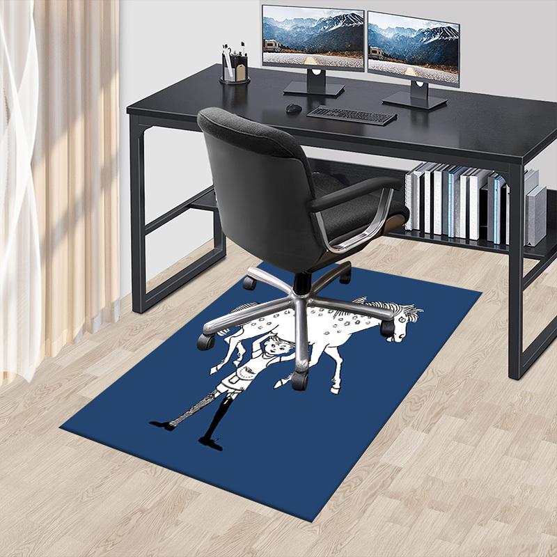 1PC Horse Flower Extra Large Non Slip Floor carpet, Office, family, bedroom, Studio Large Area Rug Indoor Rugs