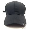 Minimalist Cotton Baseball Cap With Metal Ring For Sun Protection And Casual Wear