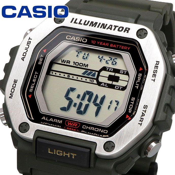 CASIO Watch Cheap Casio Chipkashi Standard Digital Metal Face Men s MWD-110H-3AV Dark Green Overseas Model [Parallel Import]