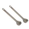 Cuillère à long manche pour le camping Acier inoxydable léger Résistance à la corrosion Spork/cuillère Portable Pique-nique Camping Vaisselle pour le dîner