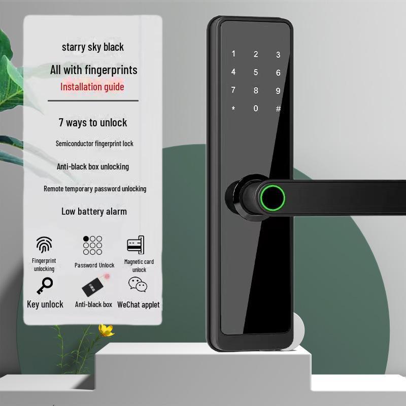 Smart Electronic Fingerprint Password Lock for Indoor Wooden Doors