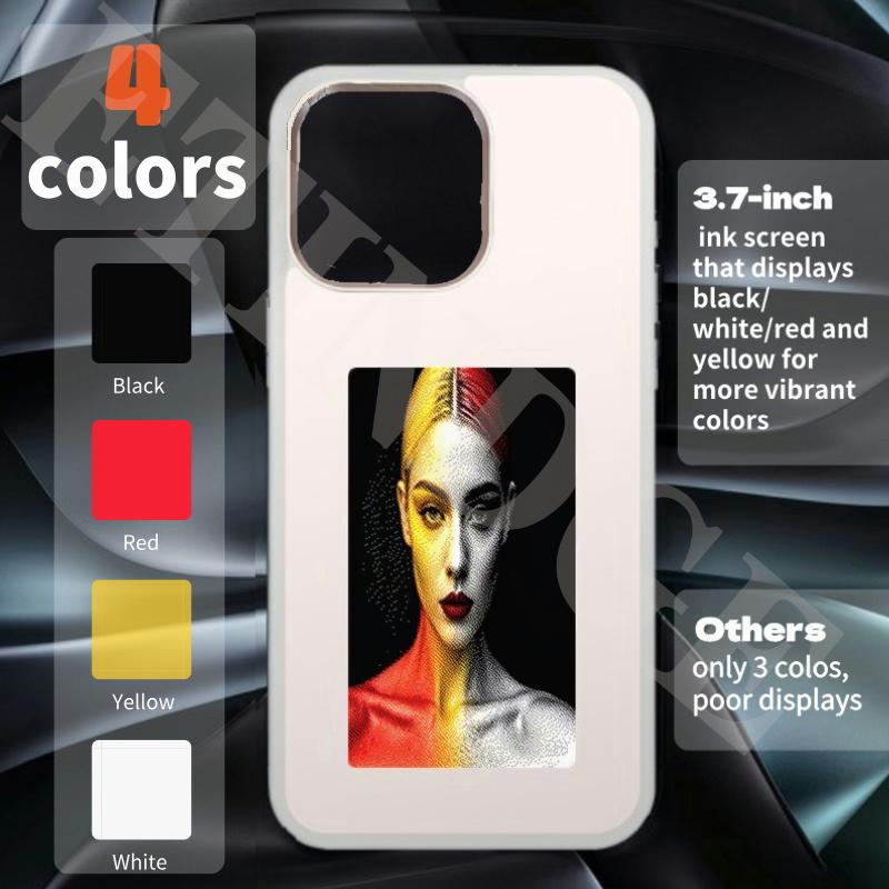 New Designer NFC Smart E Ink Screen Display Smart NFC Phone Cases for iPhone 13 14 15 Pro Max DIY