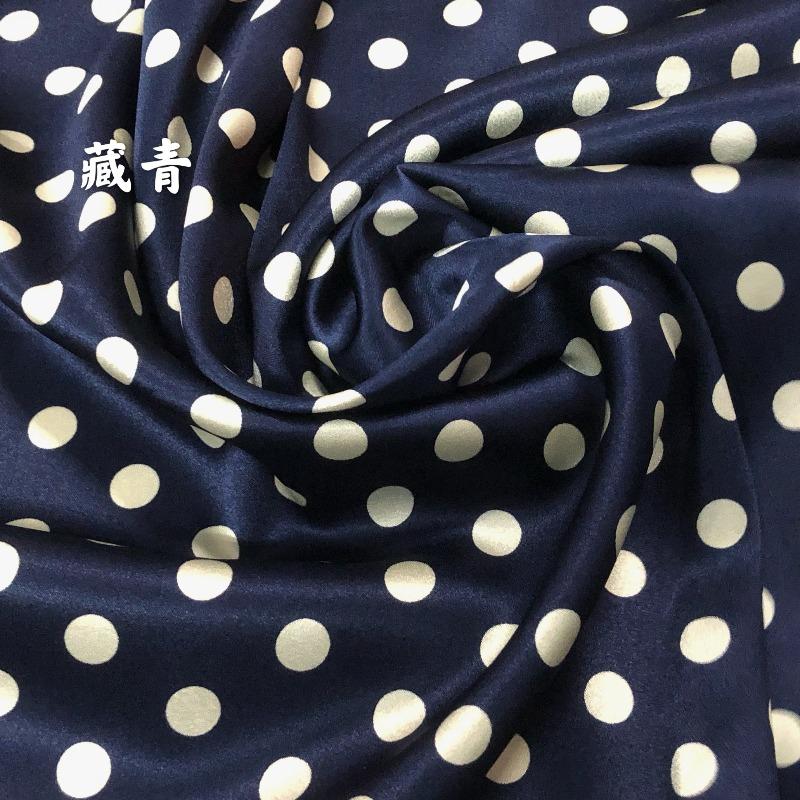 19 Momme Stretch Mulberry Silk Fabric Multi-Color Polka Dot Design Soft for DIY Sewing Summer Dress Shirt Cheongsam Fabric