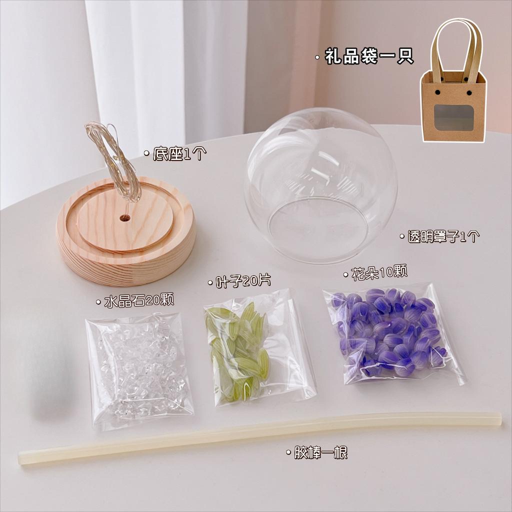 Handgefertigte künstliche Blume Tulpe Nachtlicht Schrumpffolie DIY-Material Nachttisch-Schlaflicht Ornament Valentinstagsgeschenk