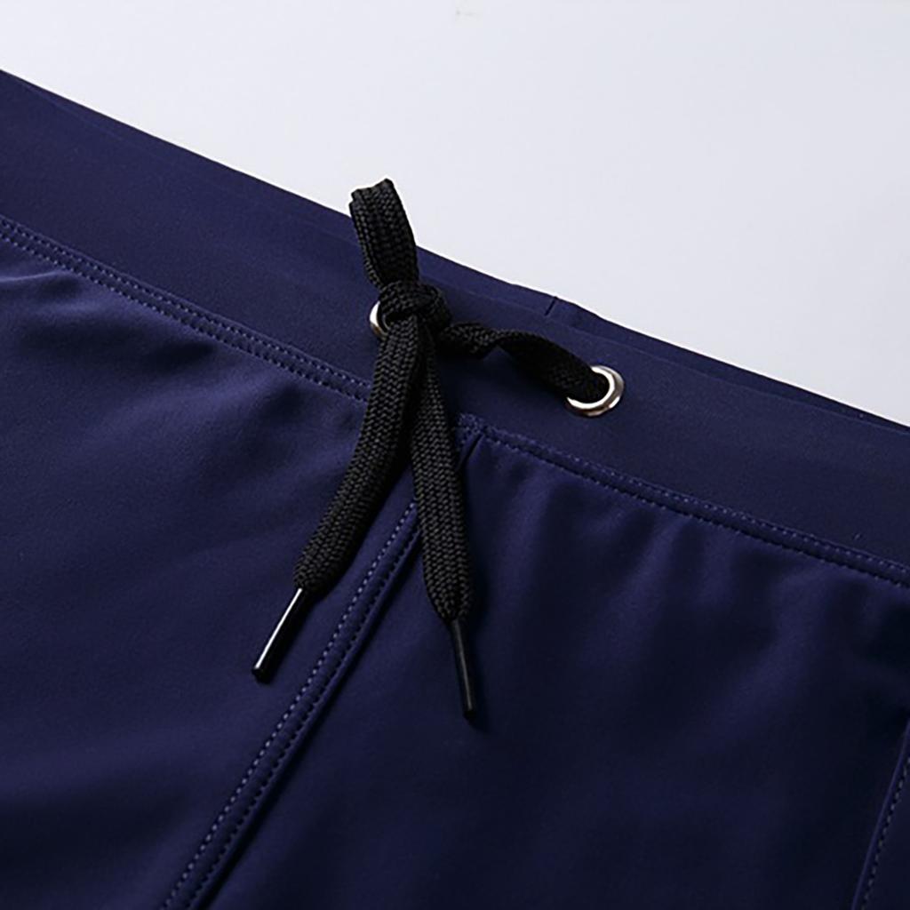 Mens Swimwear Boxer Sports Shorts Swim Trunks With Zipper Pockets