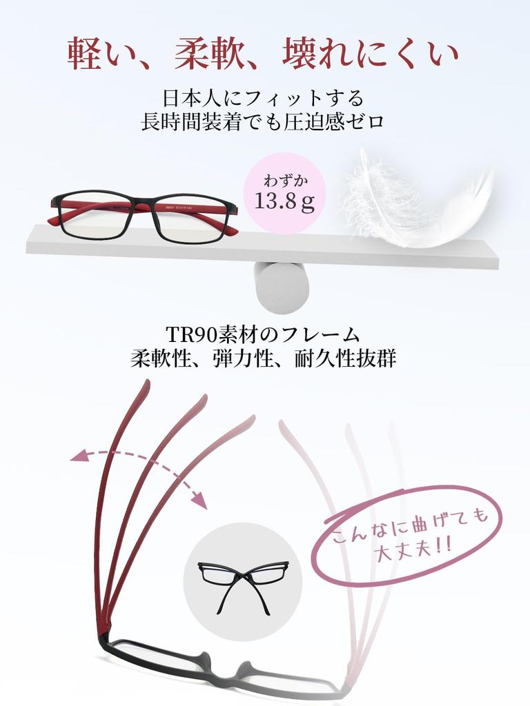 [CEETOL] Reading Glasses, Ultra-Lightweight, Super Elastic Frame, Stylish, Men's & Women's, Blue Light Blocking, Aspheric Lenses, UV Protection, Case