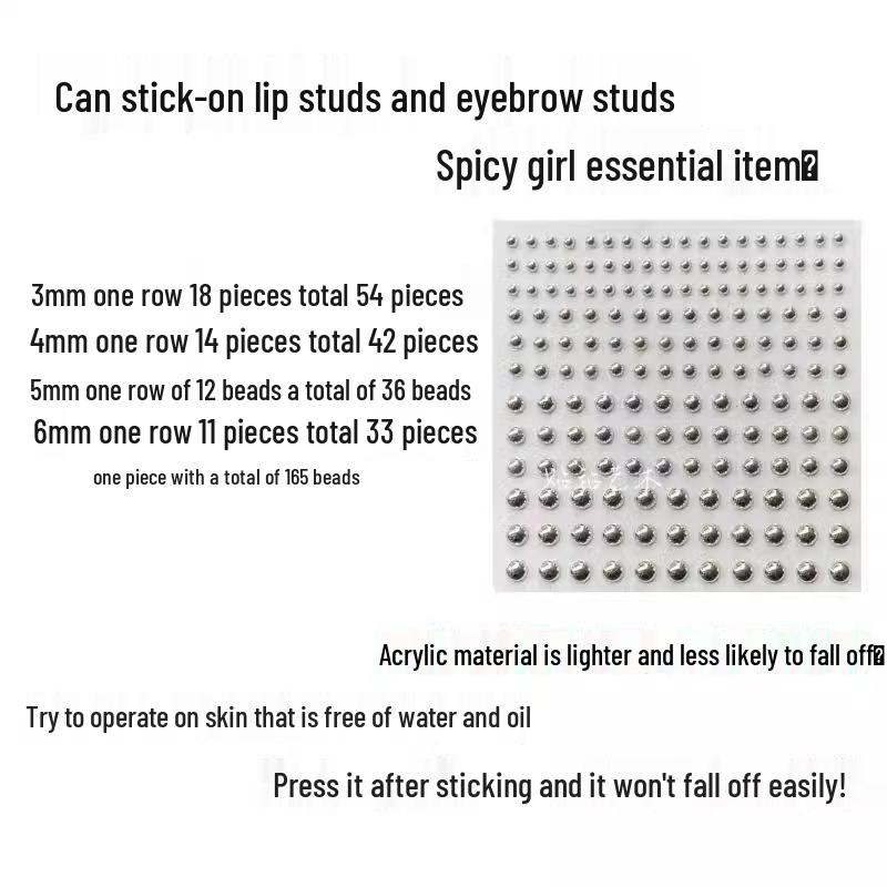 Punk Style Fake Piercing Stickers: Eyebrow, Lip & Nose - Trendy Non-Piercing Jewelry for Bold Looks