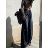 Women's High Waist Wide-Leg Jeans - Slimming Pear Shape, Plus Size, Floor-Length Drape, Spring/Autumn Style.