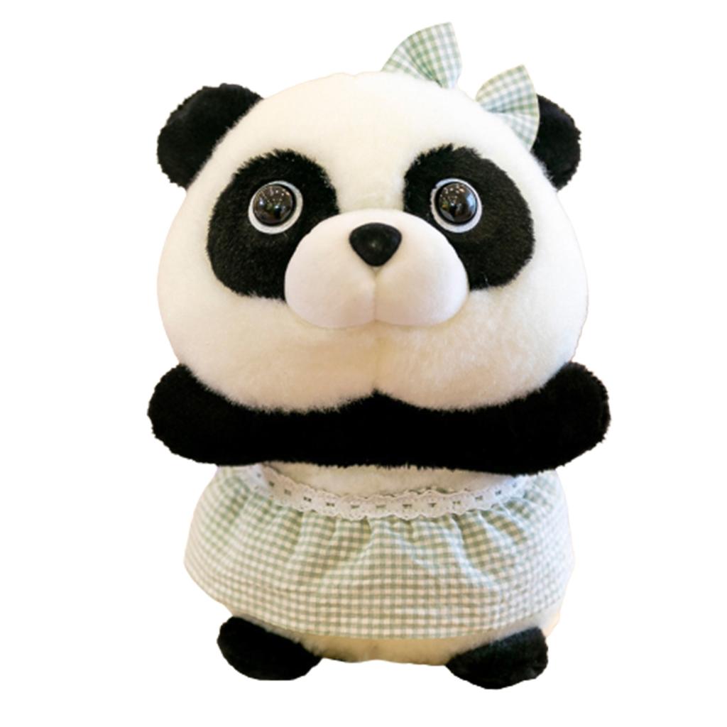 Panda With Dress Plushy With Q Version Cuddly Animal Toys Sleeping Pillow Toy