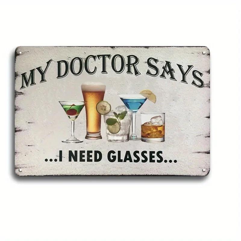 FJ Vintage Bar Signs Bar Decor Funny Bar Open Metal Signs for Home Bar Man Cave Decor Signs 20x30 Cm Retro Bar Metal Iron Signs