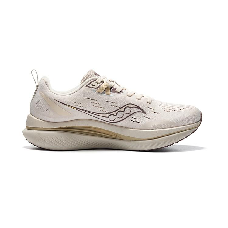 SAUCONY Tide Cushioning, Wear Resistant Low Top Running Shoes Unisex Beige Coffee Caffeine S28195-9