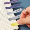1Pcs Creative Color Index Strip Sticker Notes Memo Pad Stationery Tearable Sticky Office Decor School Supplies Student Kids Gift
