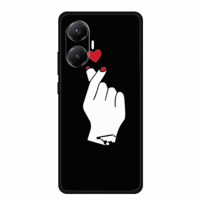 3D Cover For Redmi Turbo 4 Pro 5G Black Bumper Shell Flower Emboss Case Xiaomi POCO F7 Cartoon Flowers Anime Funda Phone Covers