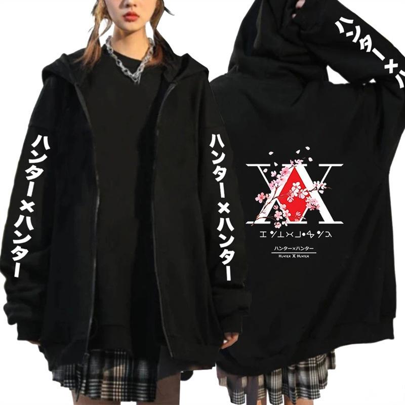 Anime HUNTER x HUNTER full-time hunter print hooded sweater cross-border hot sale casual loose cardigan