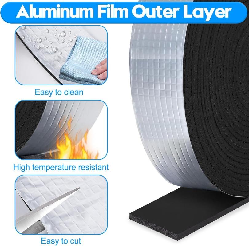Winter Pipeline Insulation Tape Outdoor Foam Foil Fire Protection Waterproof Keep Warm Freeze Self Adhesive Pipe Tapes Sleeves