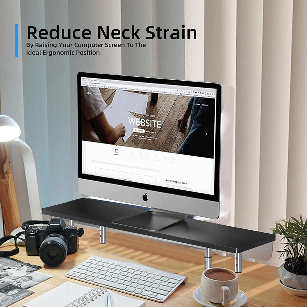 Suptek Monitor Stand, Display Stand, Computer Monitor Stand, Desk Stand, PC Stand with Keyboard Storage, MST016