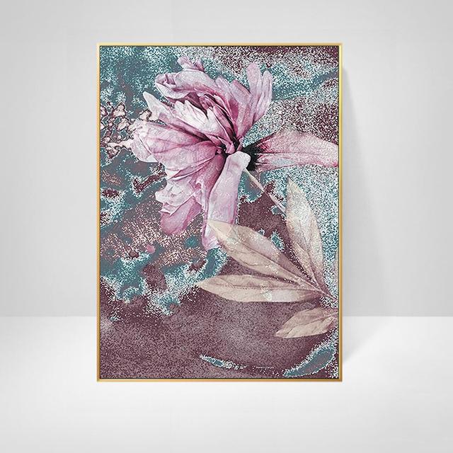 Pink Peony Flowers Paintings Posters Nordic Home Decor Oil Painting Posters And Prints Living Room Home Decor Canvas Wall Art