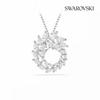 Swarovski Rhodium Circle Pendant Necklace 5759837