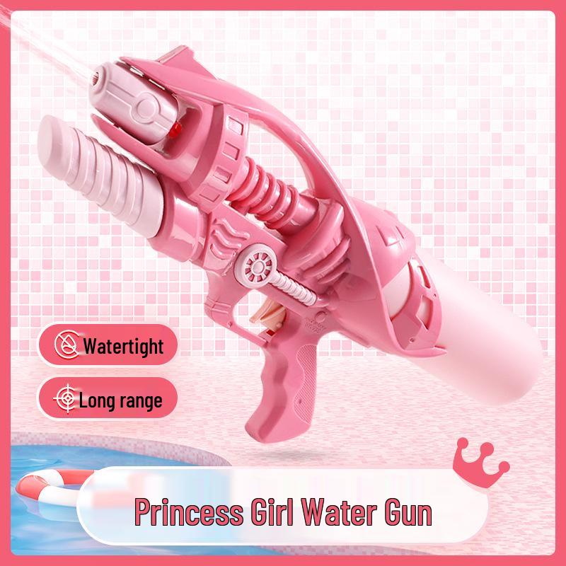 Large Capacity Water Gun Toy for Girls - Pull-Type Squirt Gun with Girlish Heart Design