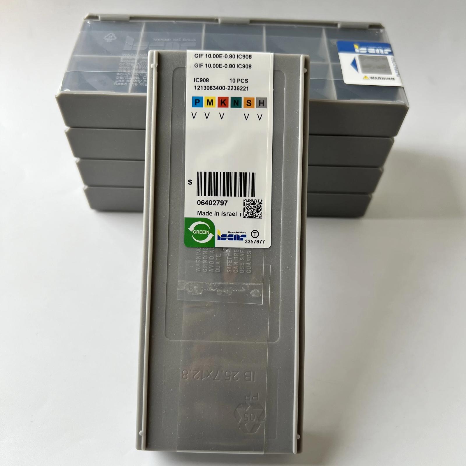 

GIF10.00E-0.80 IC908 /Industrial indexable carbide inserts 10 Pcs