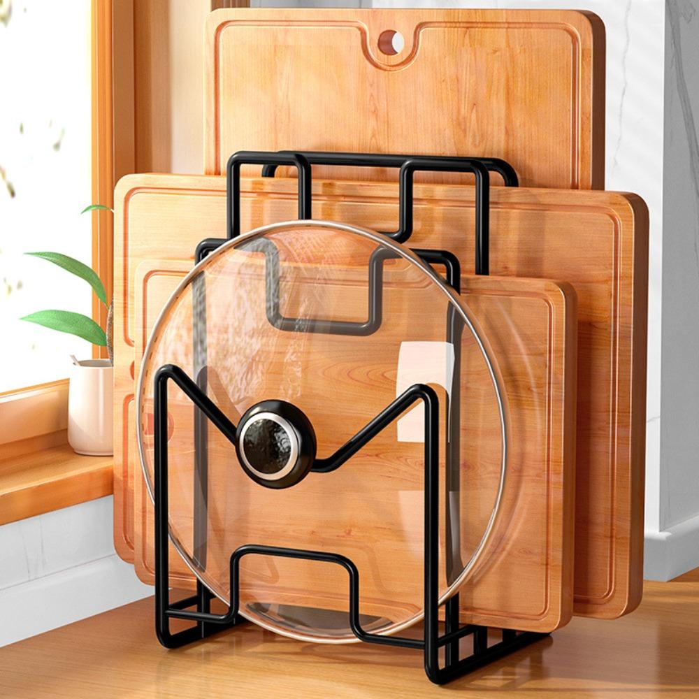 Multi Layer Cutting Board Holder Space Saving Chopping Board Organizer Pot Lid Rack Shelf  Home
