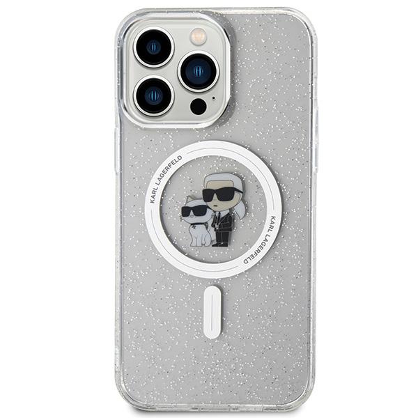 Karl Lagerfeld Klhmp15Xhgkcnot Iphone 15 Pro Max 6.7 Transparent Hardcase Karl&Choupette Glitter Magsafe