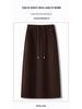 Soft & Fluffy Wool-Blend Mid-Length High-Waisted Slim-Fit Skirt for Women - 2025 Winter Collection