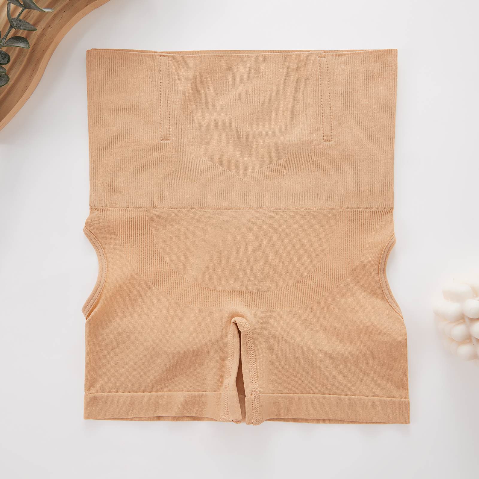 

Женские шорты для коррекции фигуры, бесшовные, с эффектом пуш-ап для ягодиц, стринги, нижнее белье, тренажер для высокой талии, трусики для контроля живота, компрессионный бодишейпер XL бежевый