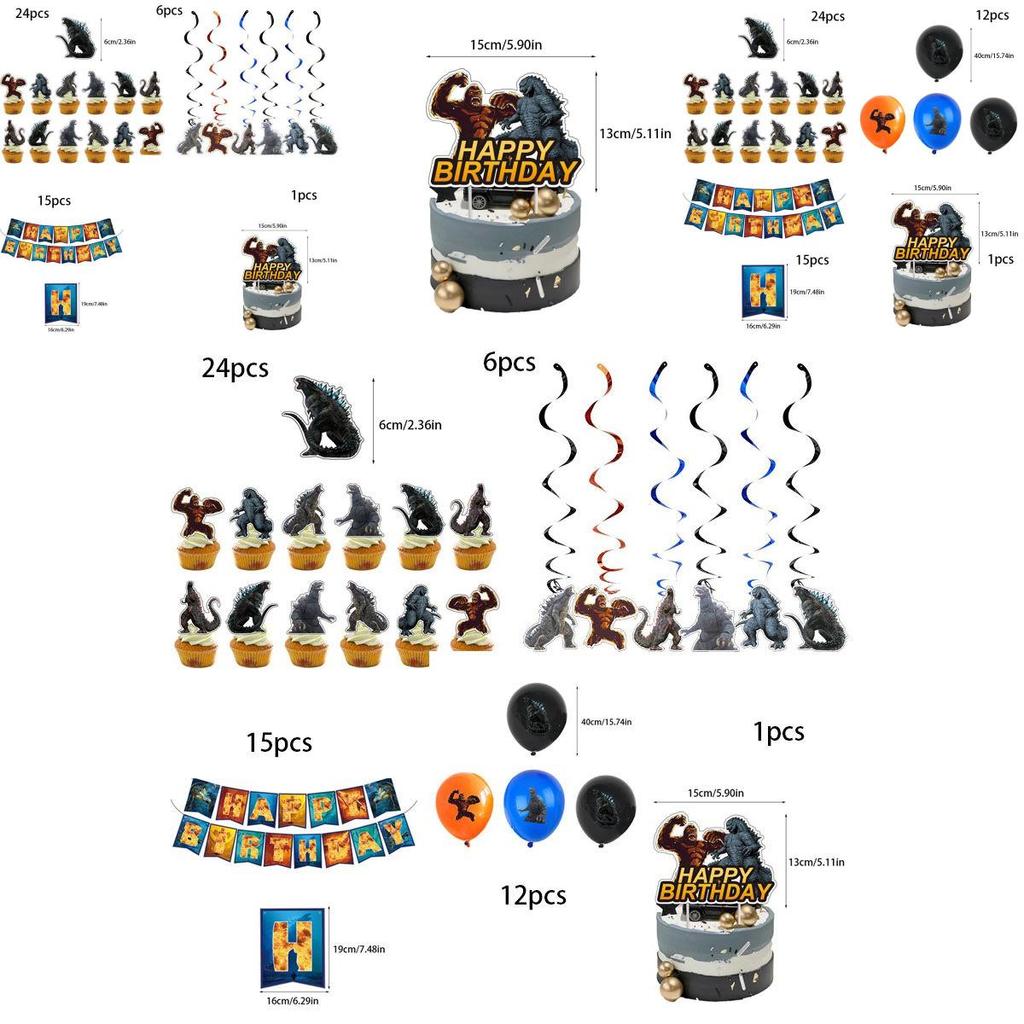 Articole de petrecere aniversară Godzilla pentru copii pentru o celebrare distractivă și festivă