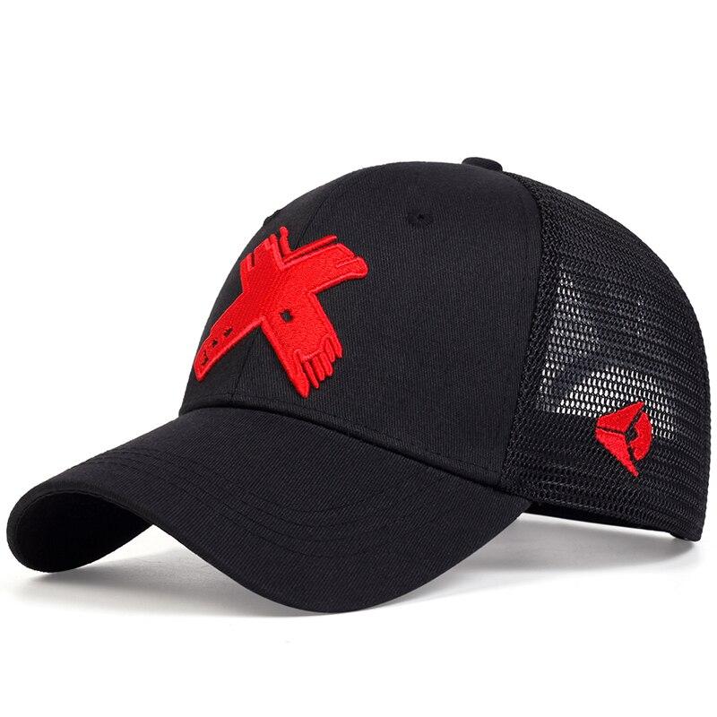 Unisex X Letter Embroidery Baseball Net Caps Spring And Summer Outdoor Adjustable Casual Hats Sunscreen Hat