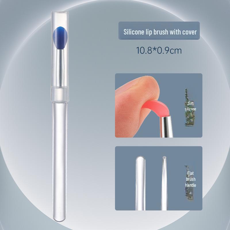 Nierle Silicone Lip Brush: Portable, Dustproof with Cover for Lipstick, Lip Mask, Lip Balm & Sequin Eye Shadow.