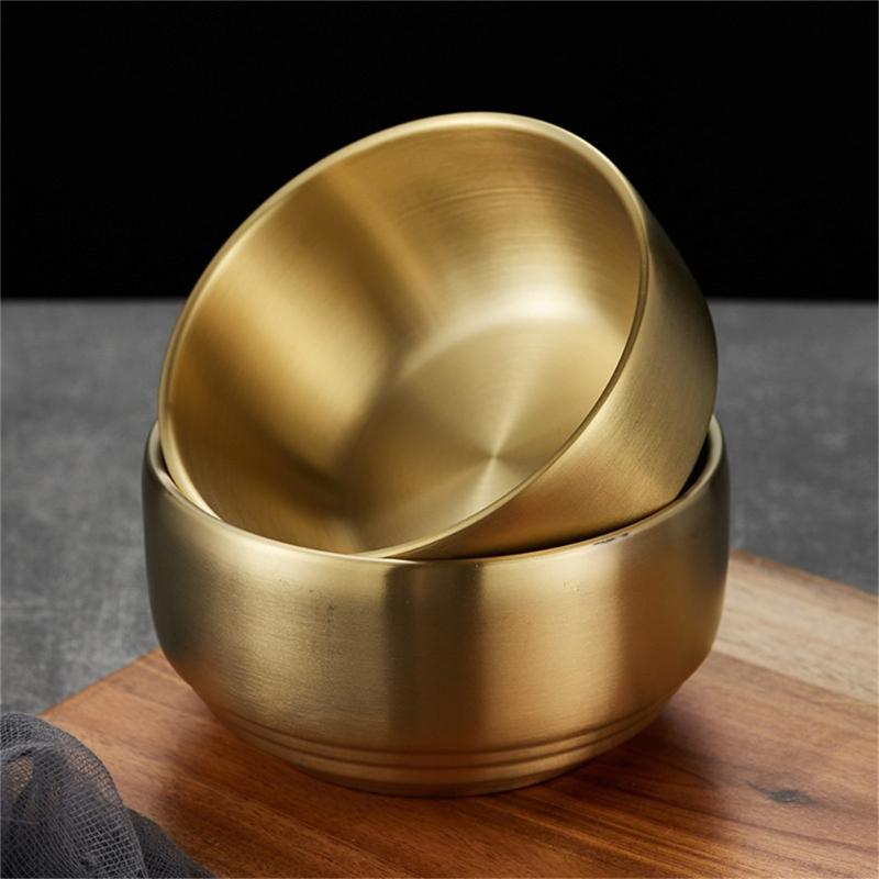 304 Stainless Steel Thermal Rice Container with Cover Double Walled Soup Bowl For Hot Meals Office Lunch Food Tray