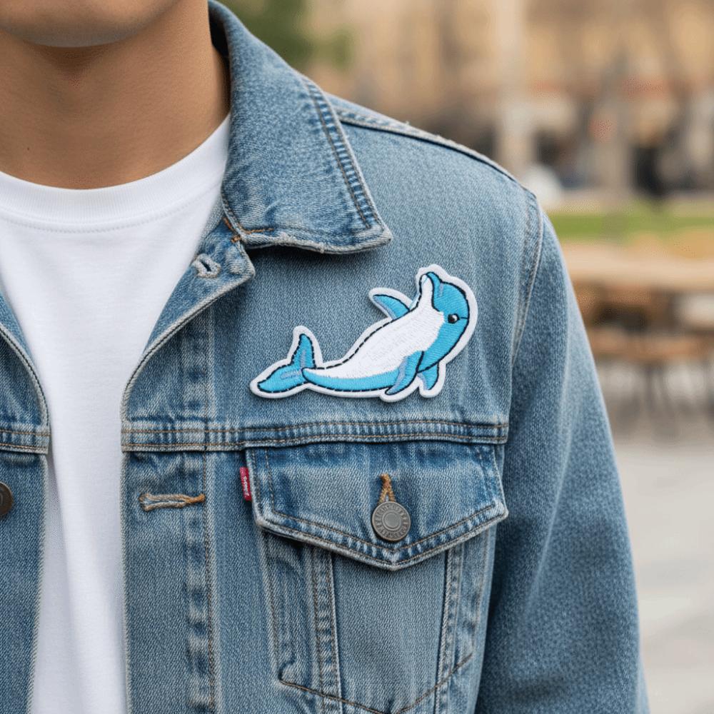 20 Stück Delfin-Muster Aufbügel-Aufnäher Handgefertigte Aufnäher zum Annähen Bestickte Aufnäher Jacke