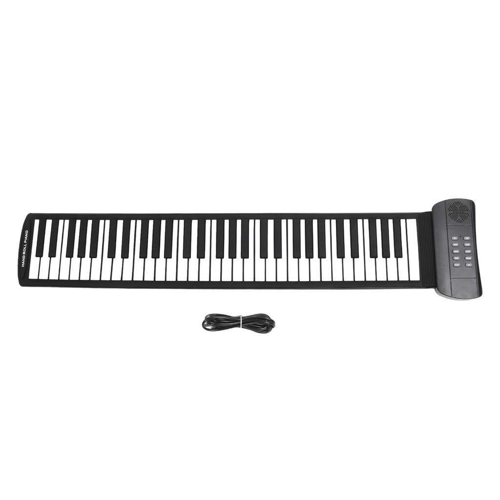 Roll Up Piano Kids 61 Keys Electronic Thicken Portable Foldable USB Rechargeable Keyboard