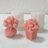1PC DIY Tulip Bouquet Ornament Handmade Mold 3D Hydrangea Vase Aromatherapy Candle Silicone Mold