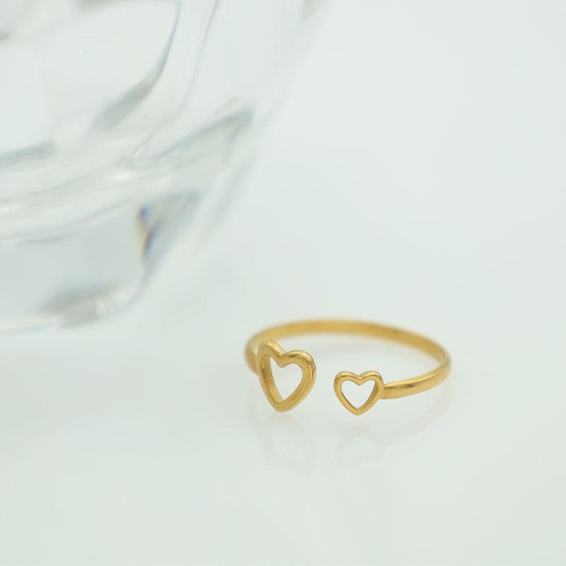 Creative Fashion Jewelry Heart-Shaped Arrow Peach Heart Open Ring Hollow Love Tail Ring