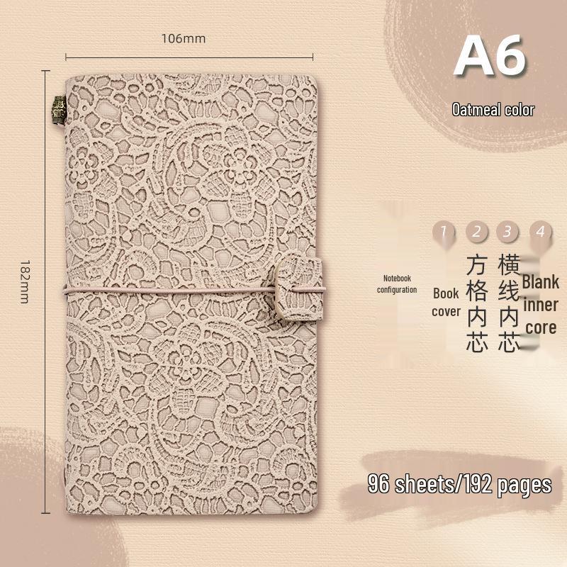 A6 Retro Stamped High-Value Diary and Small Notebook