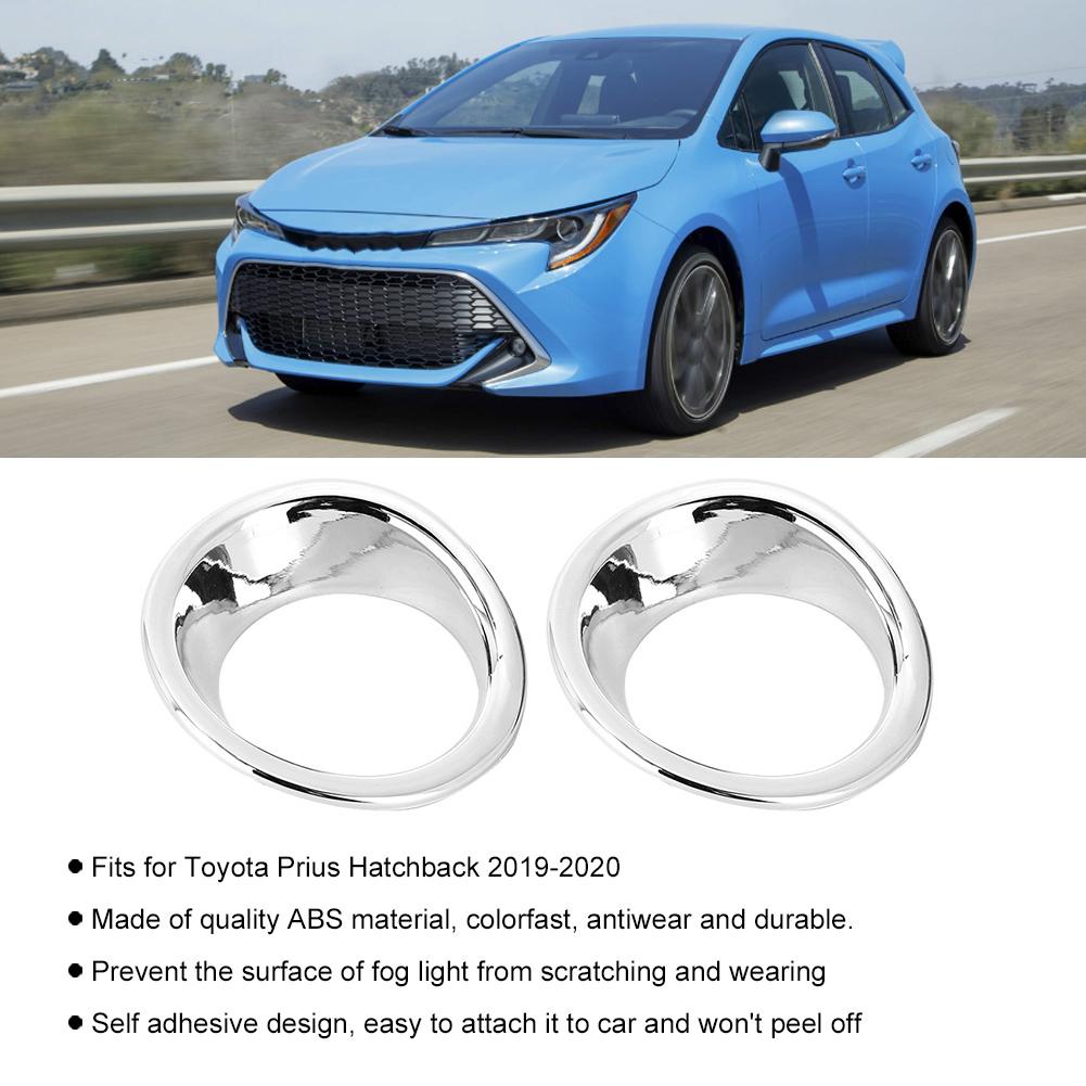 ABS Chrome Front Fog Light Cover Trim Car Decoration Fits for Toyota Prius Hatchback 20192020
